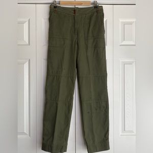 Women's Lauren Ralph Lauren Green Chino Pants Straight Leg Flaw Cotton Sz 8
